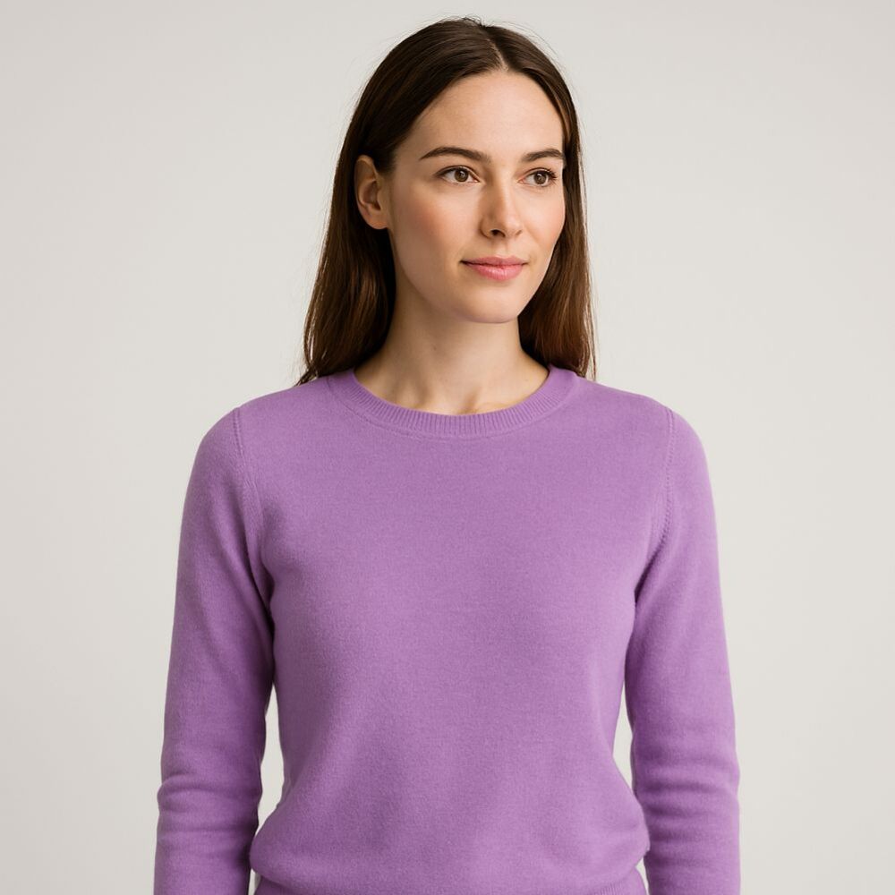 Brooks Brothers 346 Pastel Purple 100% Merino Wool Sweater Women Size S (B6)